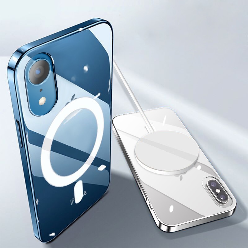 Magnetische Telefoon Case Voor Iphone Xr Xs Max Magsafe Draadloze Schokbestendig Volledige Bescherming Beschermhoes Shell