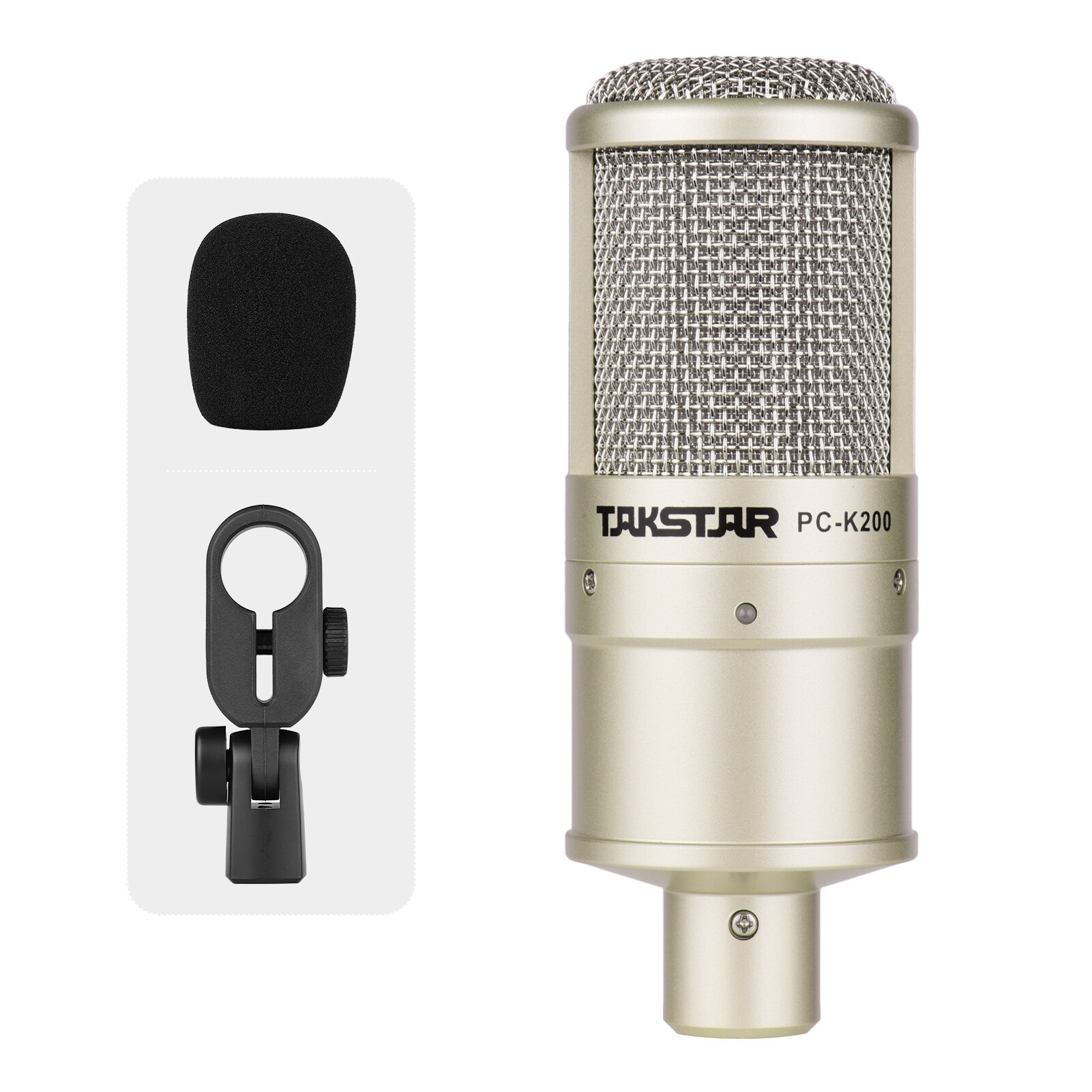 TAKSTAR PC-K200 Cardioid-directional Condenser Recording Microphone Metal Structure Wide Frequency Response with Shock Mount
