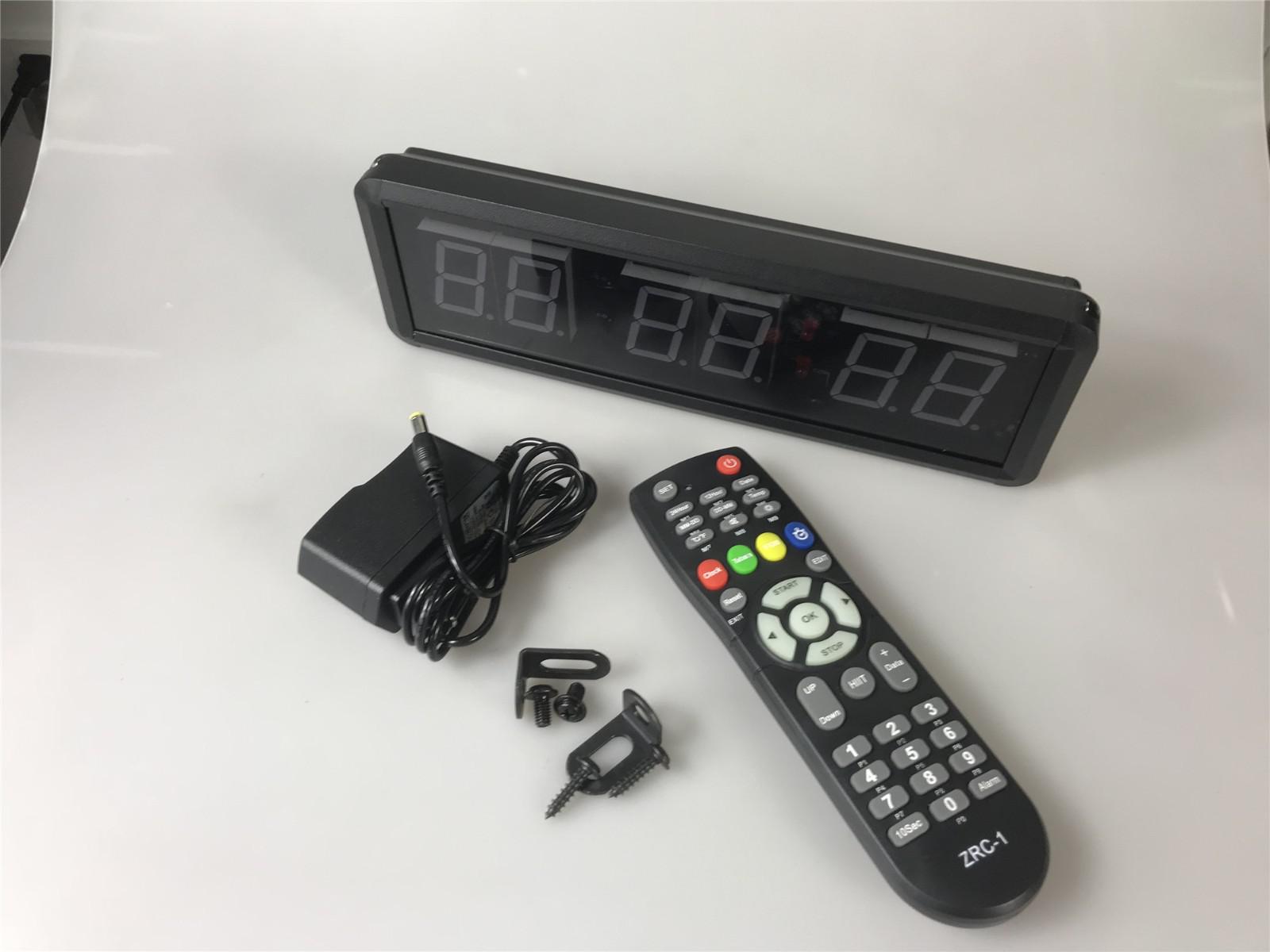 1.5 Inch 6 Digit Led Gym Workout Timer Boksen Voor Fitness Interval Programmeerbare Count Down/Up Stopwath Real Time klok: AU Plug