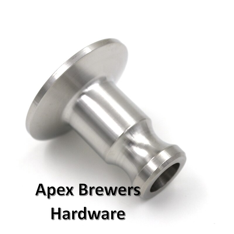 Male Camlock to Tri Clover Adapter, 1/2" Cam x 1.5"TC, SS04, High Flow Fitting, Brewer Hardware,