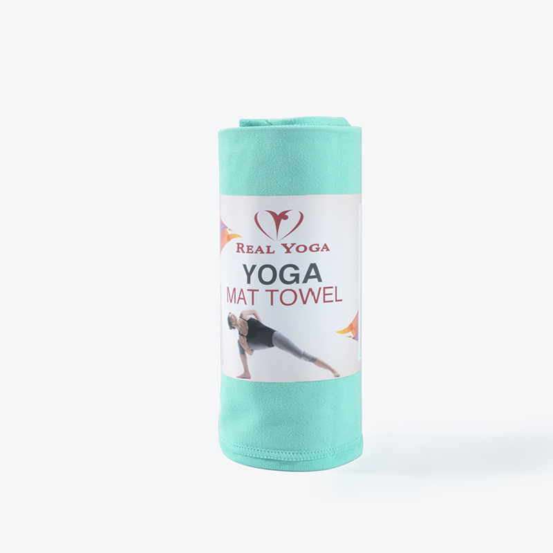 Asciugamano yoga in pile a doppio strato in microfibra, ad asciugatura rapida e piacevole assorbimento del sudore: green