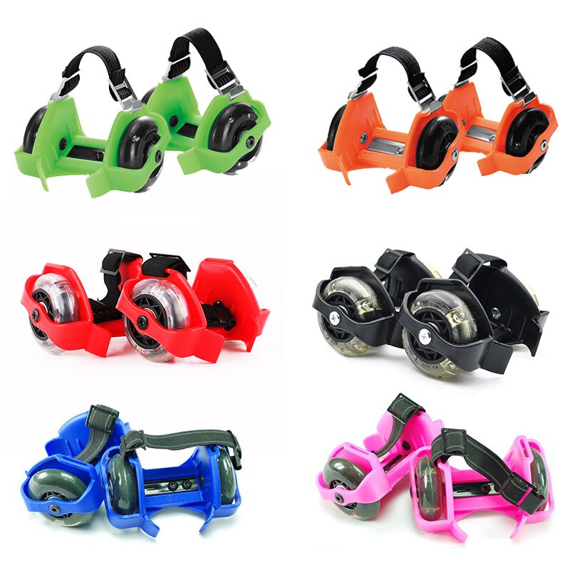 Colorful Flashing Pulley Adjustable Whirlwind For Kids Flash Wheels Heel Adjustable Simply Durable Outdoor Skating Shoes