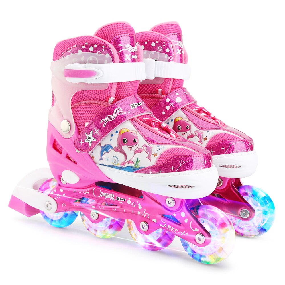 Kinderen Inline Skates Verstelbare Inline Skates Met Knipperende 4 Wielen Rolschaatsen Kids Jongen Meisje Rolschaatsen Sneakers Laarzen