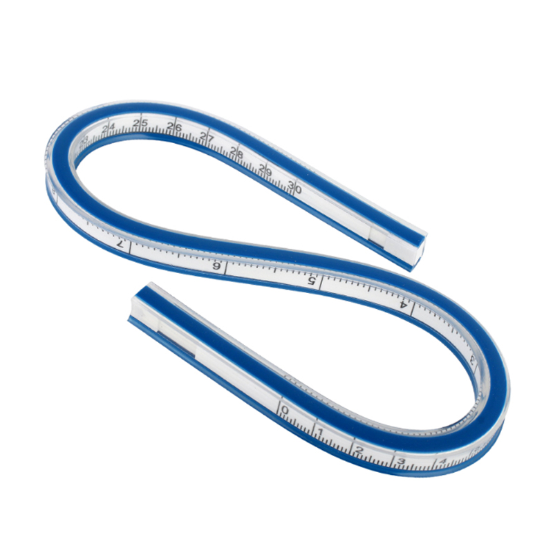 Règle de mesure à bande en plastique souple, règle à courbe Flexible de 30CM 1 pièce: S ruler