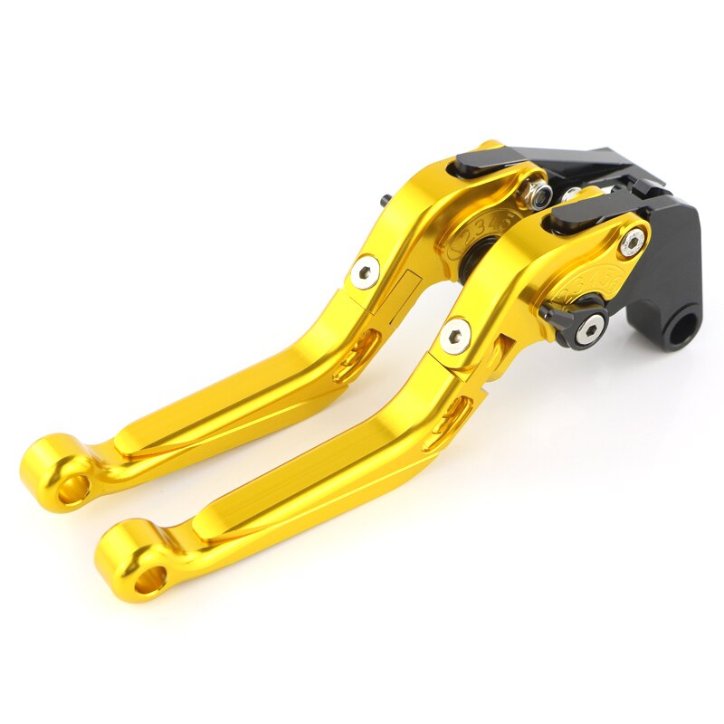 Palancas de freno de embrague para Yamaha Tenere 700, palancas de freno CNC plegables y ajustables, accesorios de aluminio extensibles para motocicletas: Gold