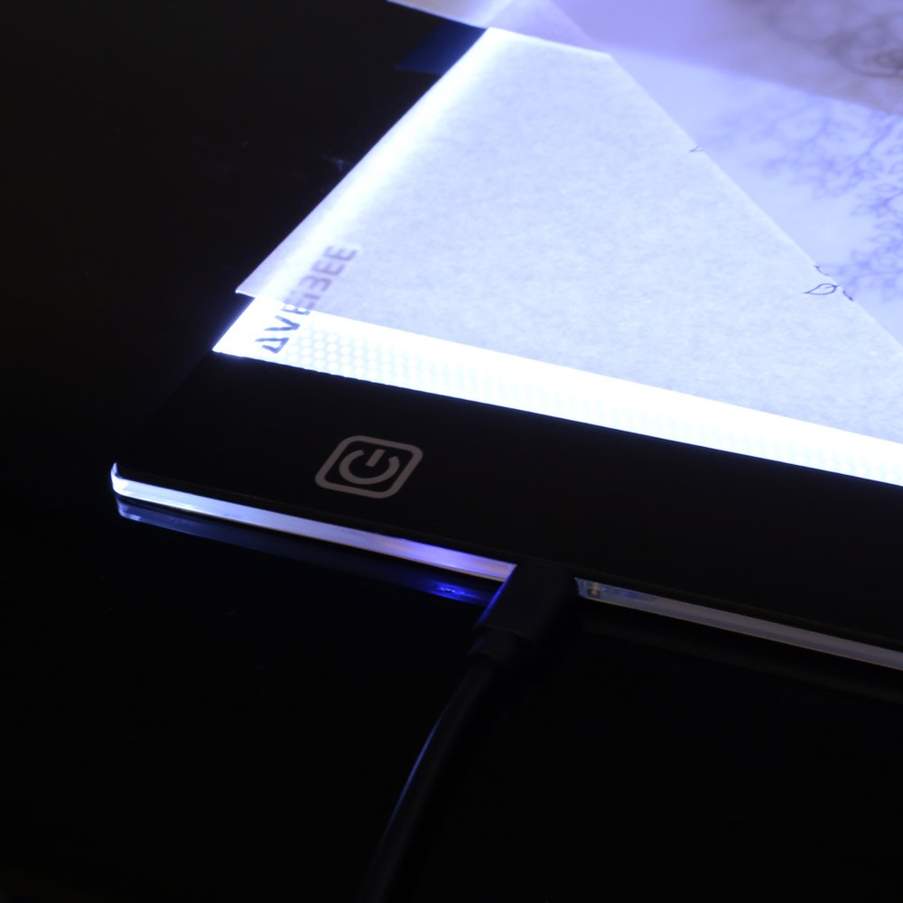 Led upplyst ritbord  a4 ljus pad ritning tablett spårplatta skiss bok tom duk för målning akvarell akrylfärg