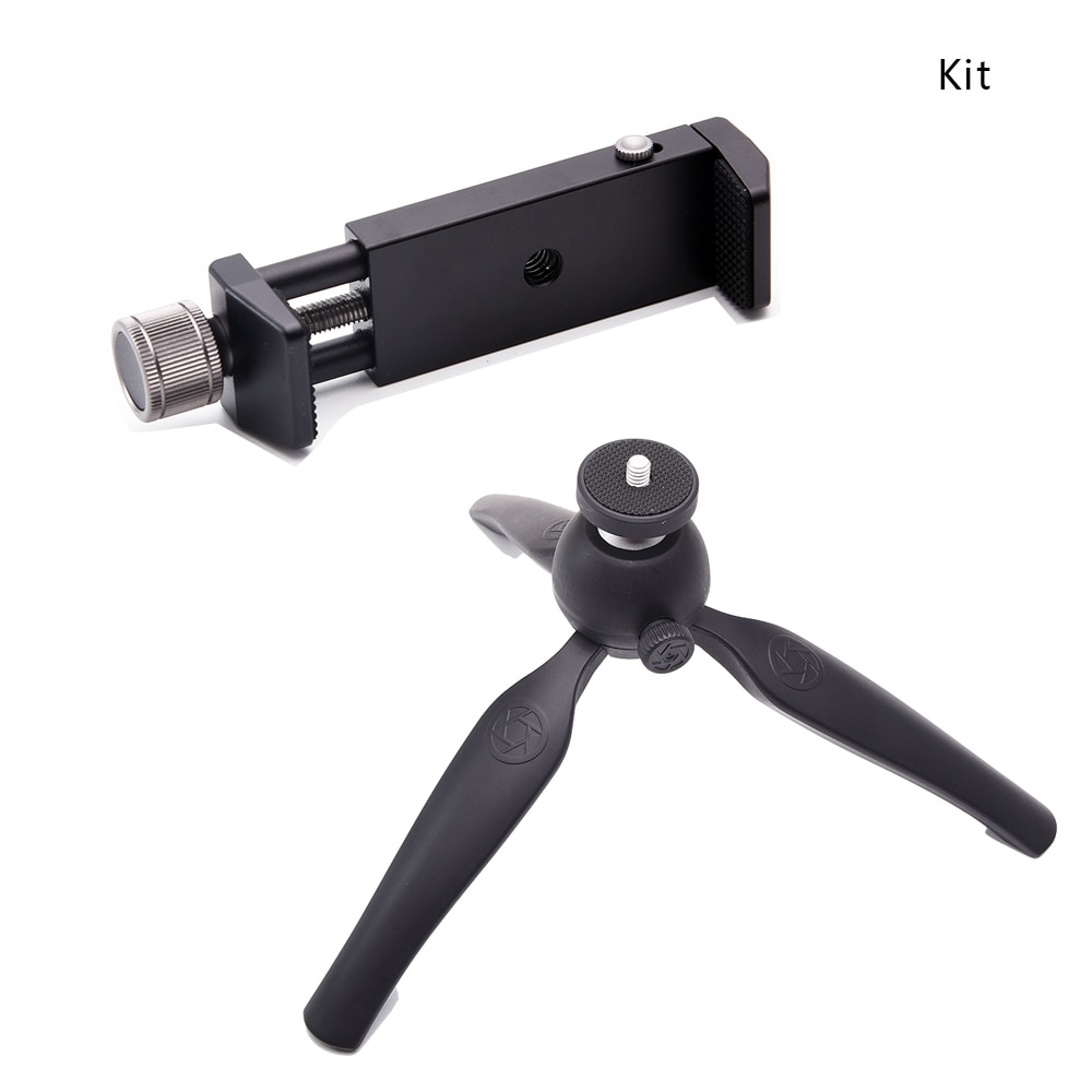 Smartphone Tripod Mount Aluminum Metal Universal Smart Phone Clamp Tripod Adapter Holder Clip for iPhone 7 plus