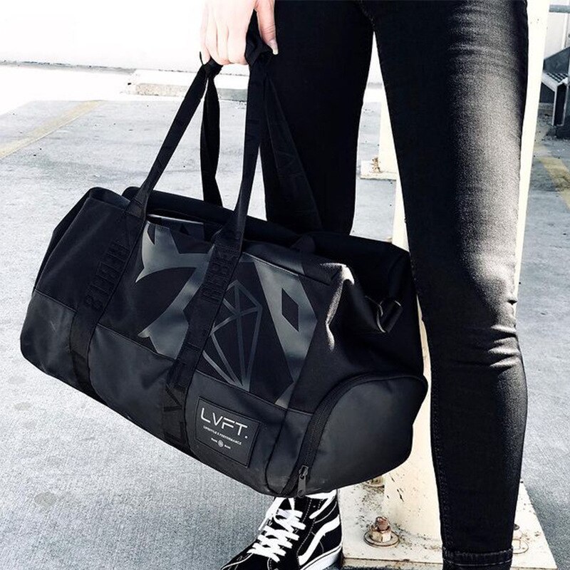 Multifunction Gym Men Sports Fitness Pack Cylinder One Shoulder Sport Women's Handbags Travel Nylon Waterproof Handbag Package