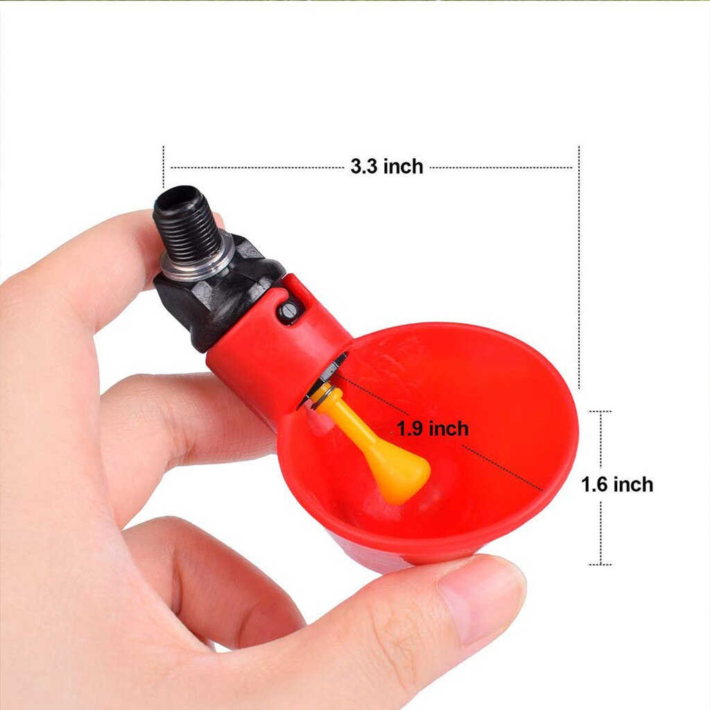 Bebedero agua automática para aves de corral, pollo, ave de corral bebedero agua para pollo, alimentador, cuenco de cocina, accesorio para mascotas, 10/24 Uds.