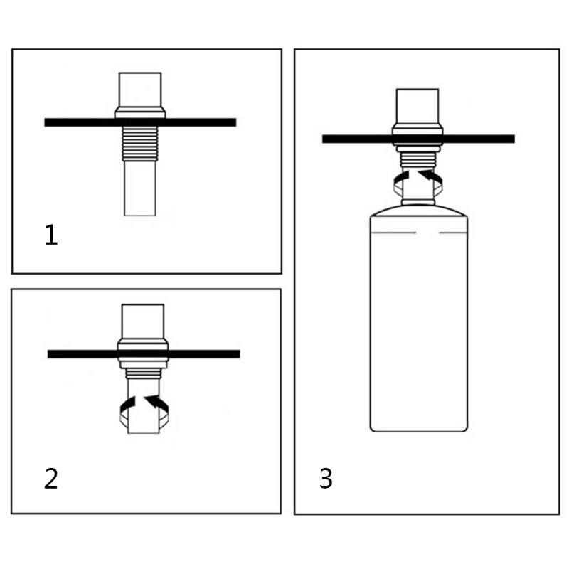 Indbygget vask sæbedispenser til køkkenvask rustfrit stål lotion dispenser  b95b