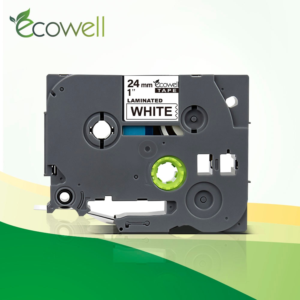 Ecowell tz teip tze 251 kompatibel til bror p-ta på etikettskriver etikettmaskin til 24mm tze -251 tze 251 laminert etiketttape