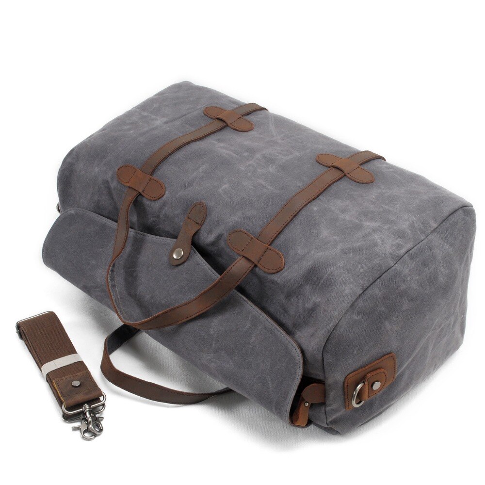 Bolsa de equipaje de viaje para hombre, bolso de lona de gran capacidad, impermeable, para viaje de negocios