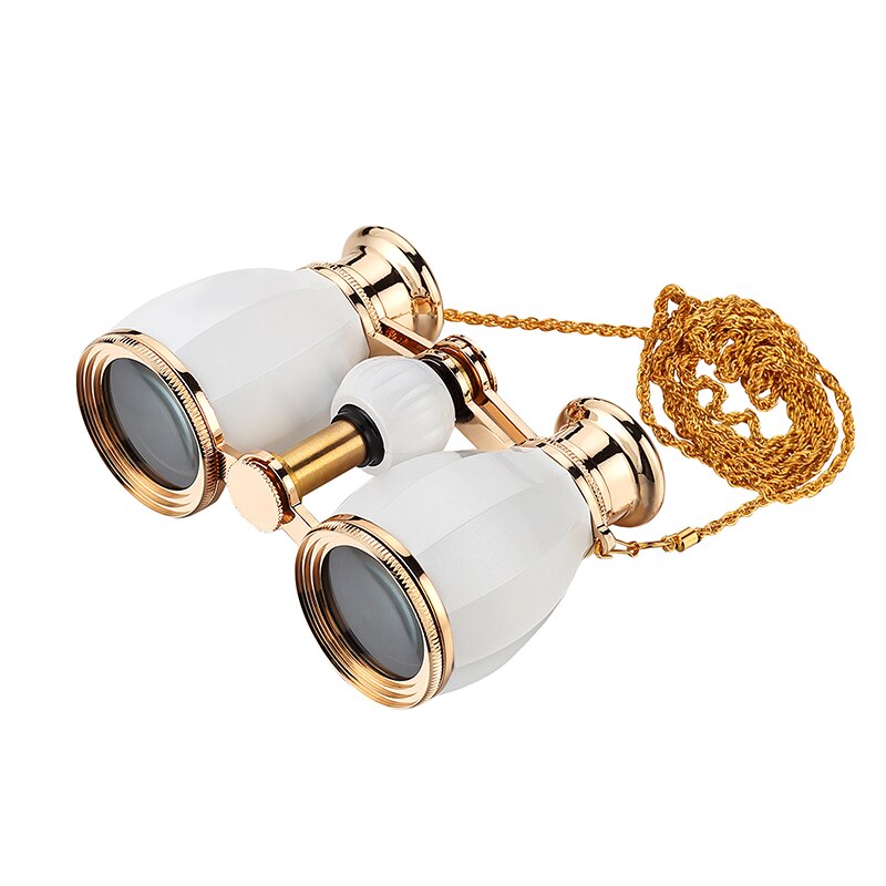 AOMEKIE 4X30 Opera Glasses Theater Binoculars Metal Frame Optical Lens Telescope with Chain for Women Girls