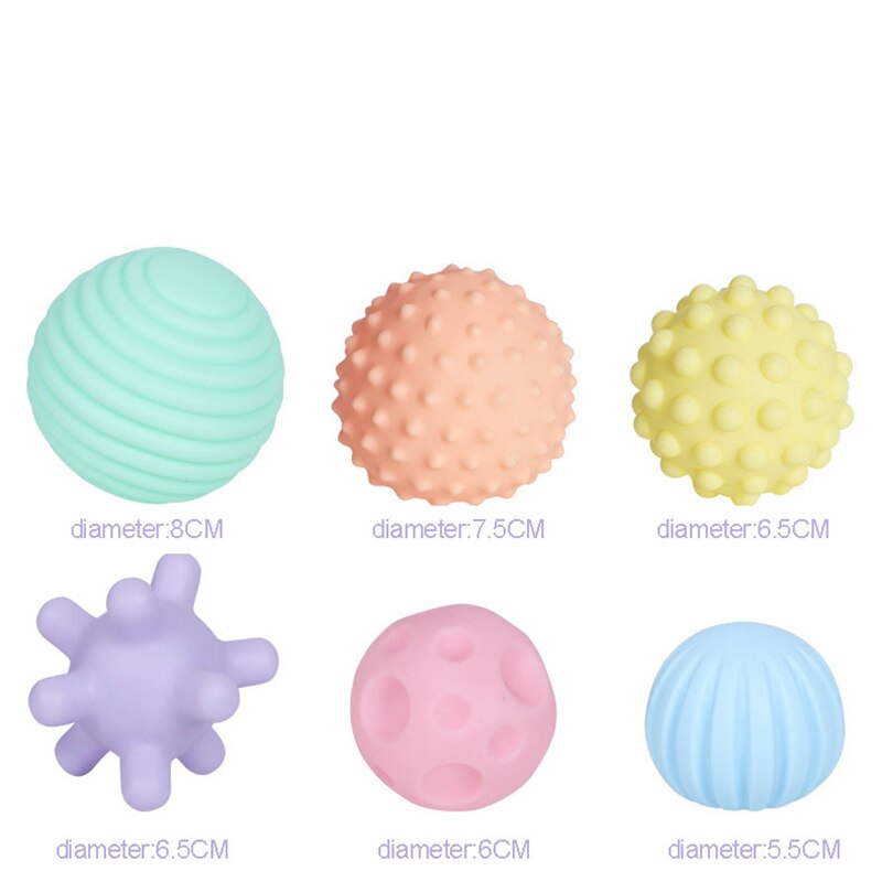 Safe Hand Sensory Baby Toy Rubber Textured Multi Tactile Senses Touch Toys Baby Training Massage Soft Balls