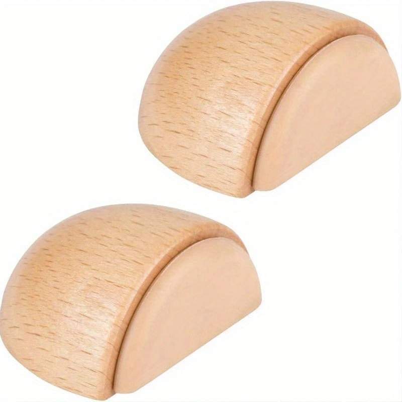 Tope de puerta de madera de 1 pieza, cuñas de puerta antideslizantes de madera maciza, resistente y duradero, tapón apto para parte inferior de puerta