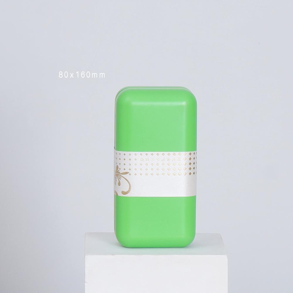 6 pièces/lot général Pu Er thé scellé boîte en fer blanc boîte d'emballage de thé vide caisse de nourriture pour cuisine impression café poudre organisateur de stockage: Light Green M 6pcs