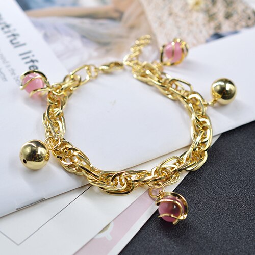 Sunny Sieraden Sieraden Charme Armbanden Voor Vrouwen Hand Kettingen Link Chain Bal Armband Geometrische Dagelijkse Slijtage: SY-H104A