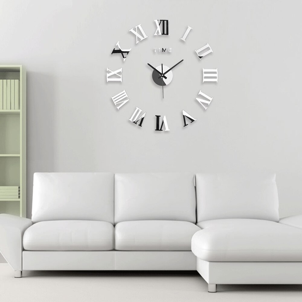 3D DIY Wall Stickers Acrylic Modern Wall Clocks Quartz Clocks Decorative Needles Home Decor Relogio De Parede