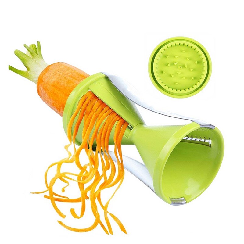 Cortadora rotativa multifuncional de 360 grados, aparato cortador de cocina, pelador de patatas, melón, rallador, herramienta de cocina: green