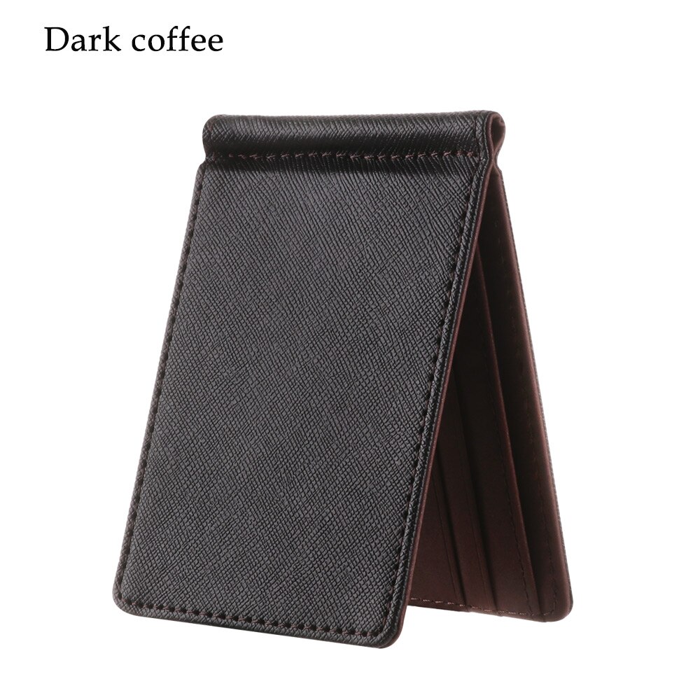 5 Pull Credit Card Holder Anti Rfid Blocking Cell Phone Wallet Reader Lock Bank Card Holder Id Card PU Leather Wallet: dark coffee 1