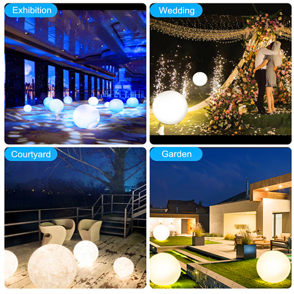 Boule lumineuse LED Rechargeable pour enfants et adultes, veilleuse Globe d'extérieur avec télécommande, idéale pour la décoration de jardin de cour