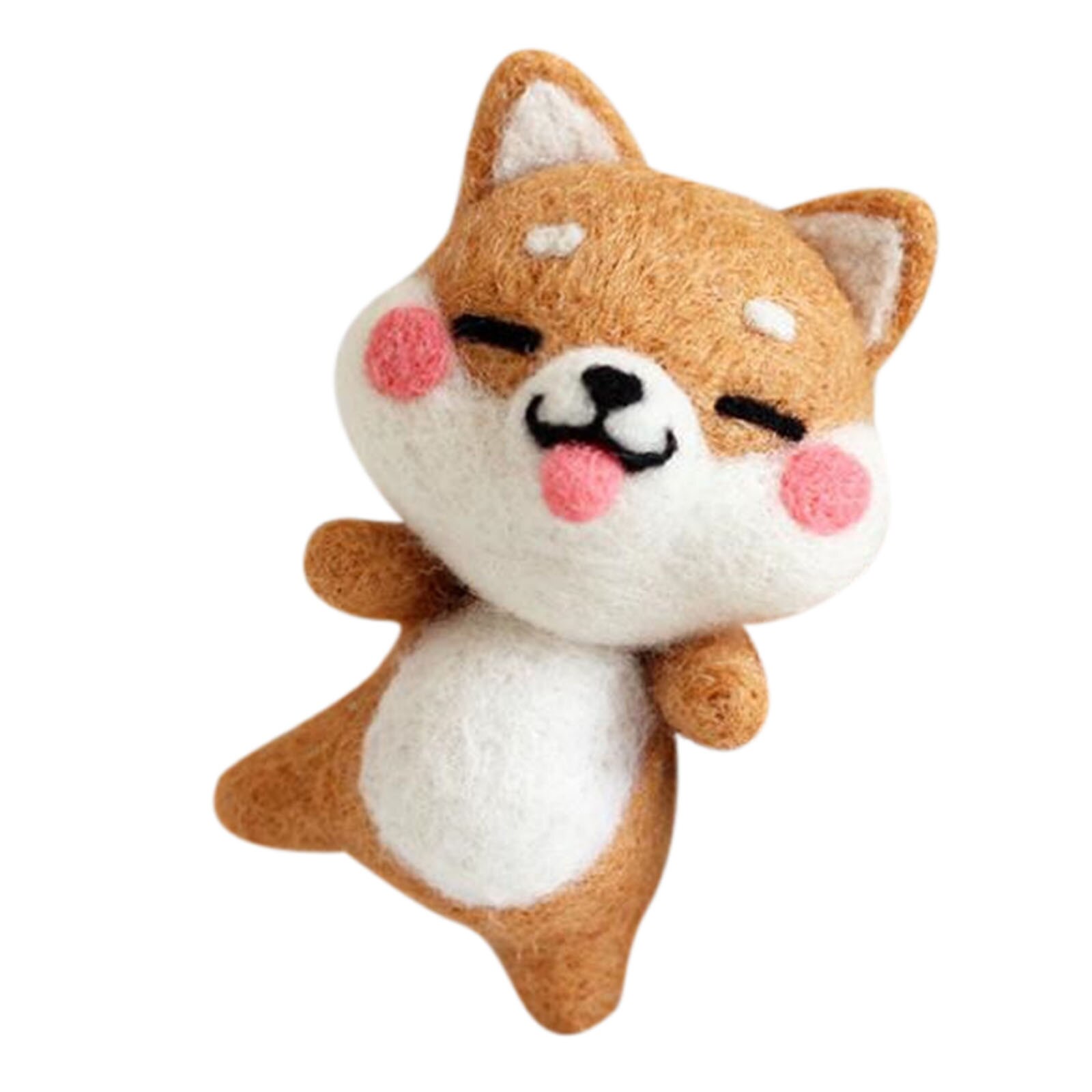 Cute Litter Dog Pattern Handmade Diy Poke Wool Felts Material Production Package Non-finished Handmade Pets Toy Doll Decor#40: D