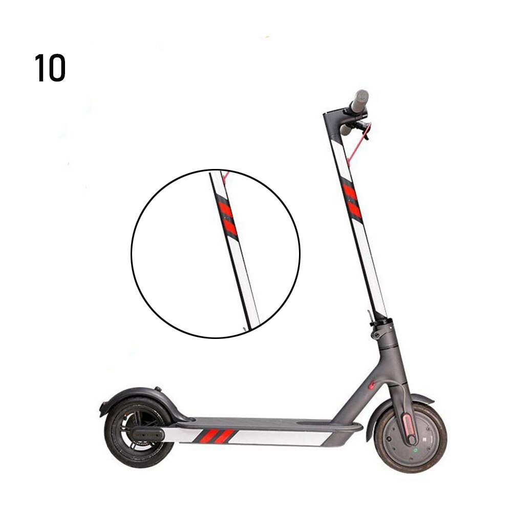 1 Set 20 Colors Reflective Styling Stickers Xiaomi Mijia M365 Night Safety Decal Skateboard Warning Strip Electric Scooter Parts: 10