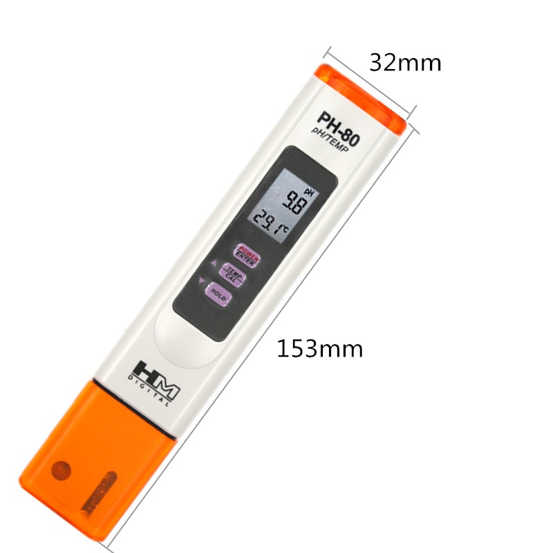 HM Digital PH-80 Waterproof PH Temperature Meter Hydro With Automatic Calibration Function Water PH Tester 40% Off