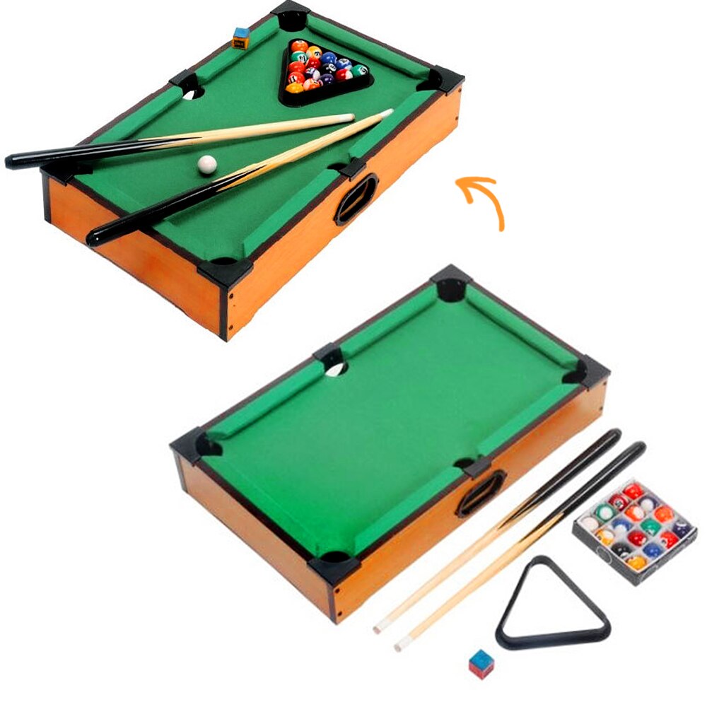 Lixada enfants Mini billard piscine jeu de boules billard intérieur Table de jeu avec bâtons balles pour garçons filles balles de billard jeu à la maison