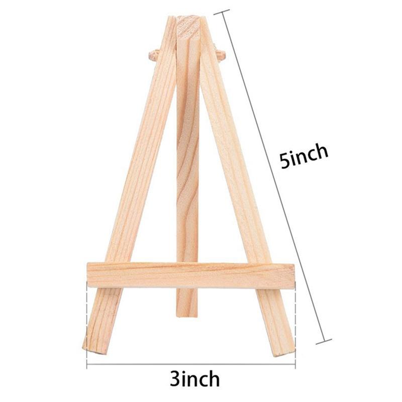 12PCS Mini Easel Wedding Wooden Card Holder DIY Artist Wedding Table Number Place Name Card Photos Stand Display Holder
