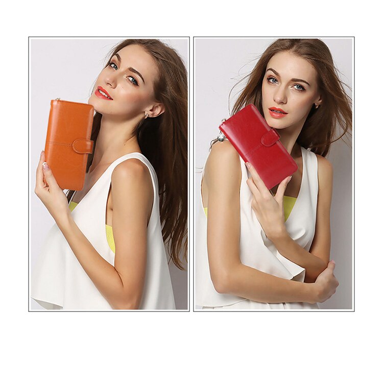 Dames pu leren portemonnee creditcard dames portemonnee lange clutch rits dames effen portemonnee