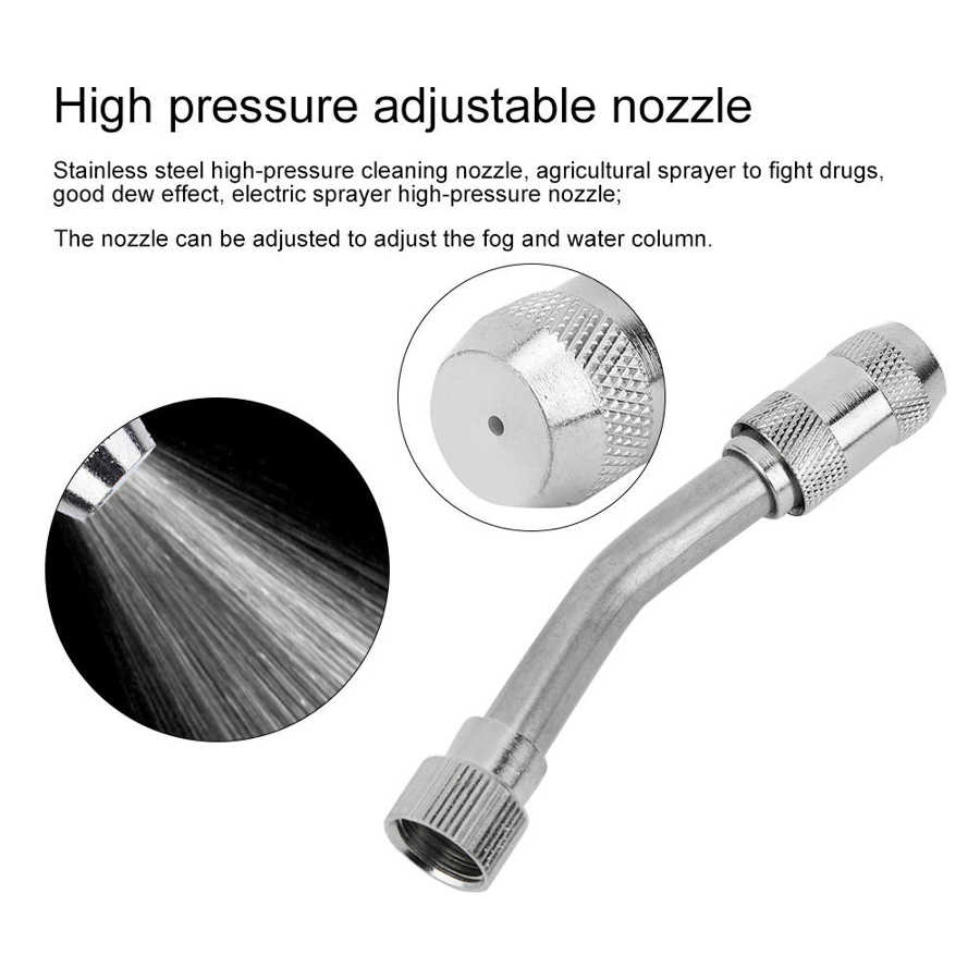 Stainless Steel Adjustable Atomizing High Pressure Nozzle Internal Thread M Home