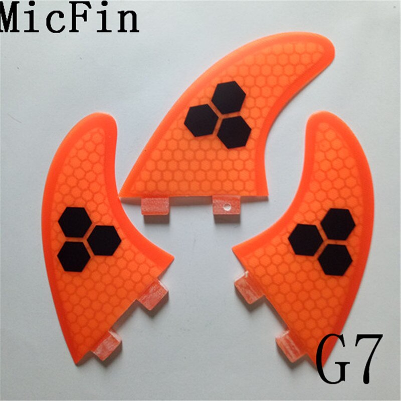 hotsales FCS G7 surf fins with fiberglass honeycomb for surfing size L 3pcs/set