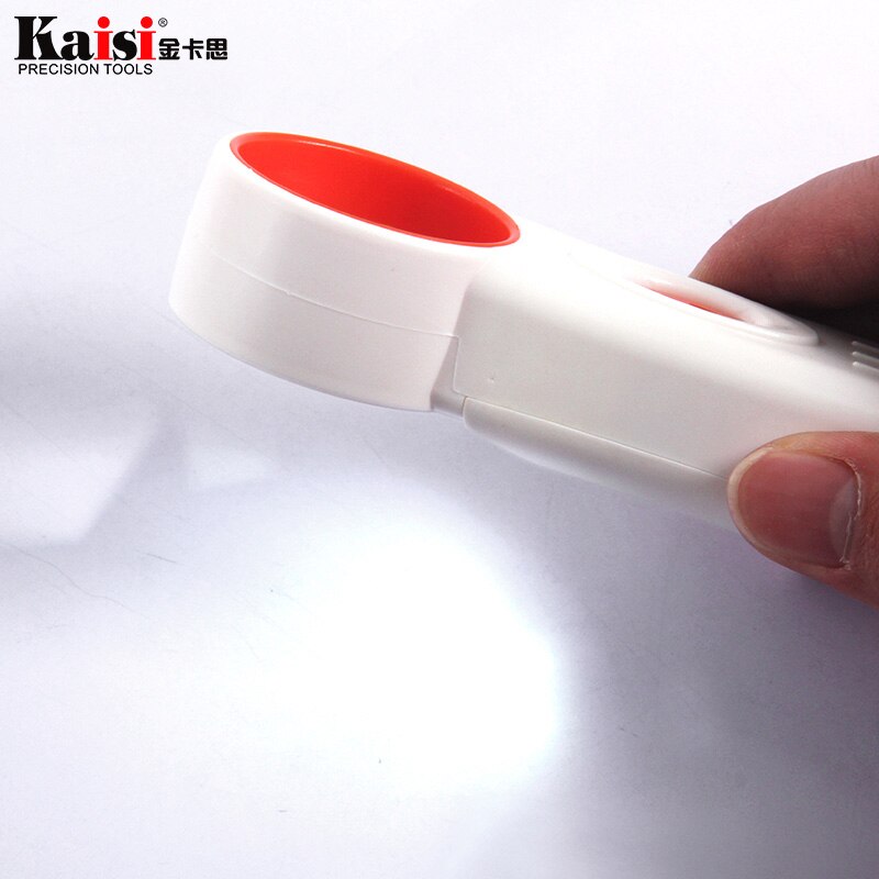 Portable 10X Magnifier Magnifying Glass illuminated LEDs Handheld Magnifier Light Magnified Tool For Reading