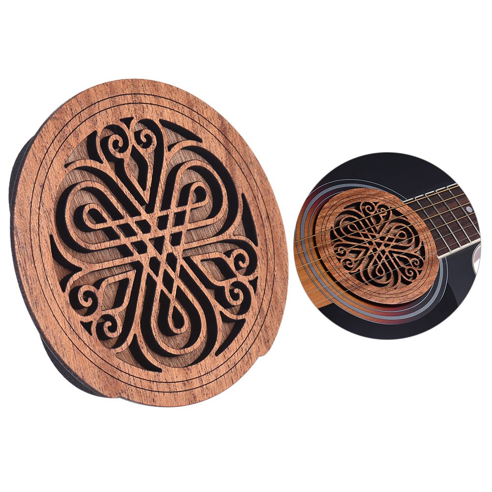 Gitarre Holz Schallloch Klang See Abdeckung Block Rückmeldung Puffer Mahagoni Holz für EQ Akustische Volk Gitarren gitarre zubehör: Stil 7