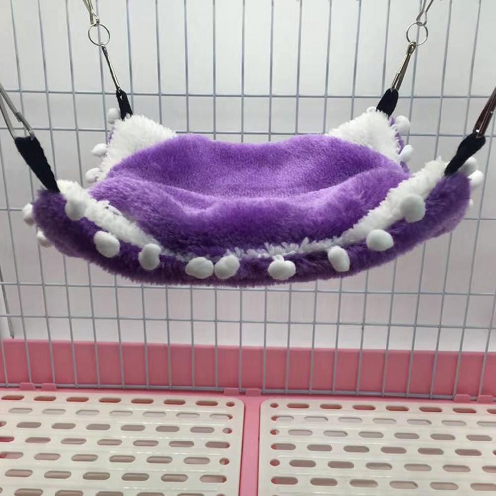 Cotton Sugar Glider Hamster Double-deck Hammock Small Pet Hanging Squirrel Sleeping Bag Three Color Birds Keep Warm Resting Nest