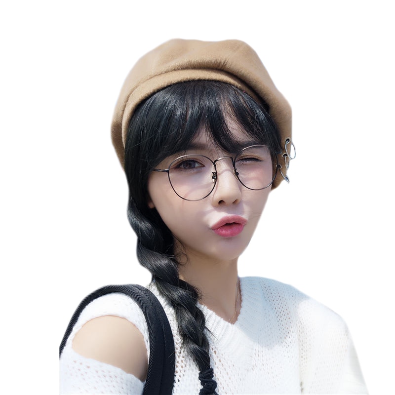 Boina, boina de artista francés, gorros de invierno con anillo, gorro de lana para mujer, gorro de esquí, gorros sólidos, sombreros de niña cálidos y dulces