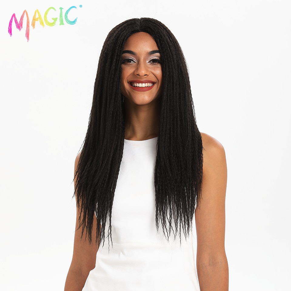Magic Hair-Peluca de cabello sintético para mujer negra, cabellera artificial de 26 pulgadas con trenzas de ganchillo, estilo Dread Jumbo, pelo largo