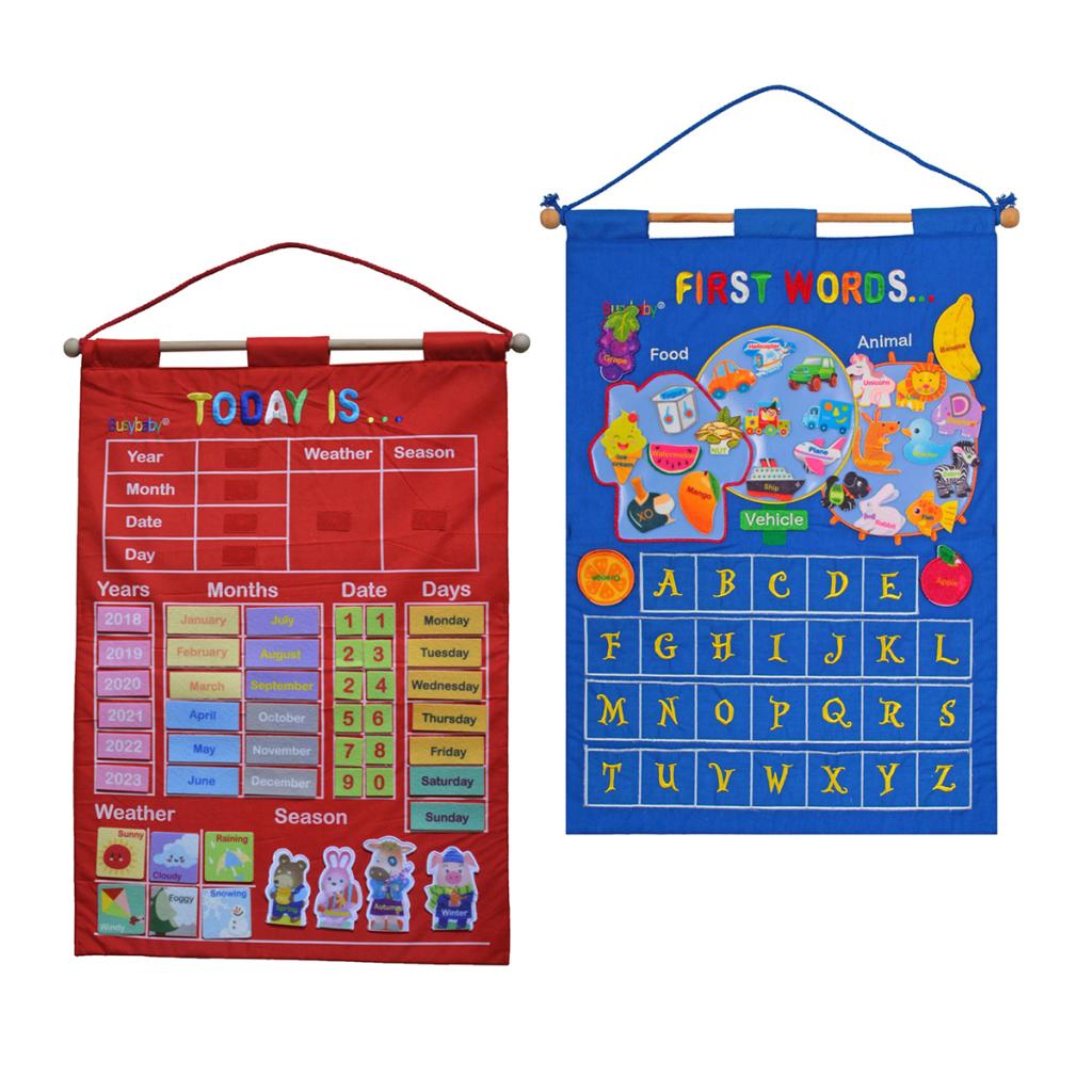 Kinderen Educatief Kalender Educatief Spel Datum Weer En Tijd Voor Muur