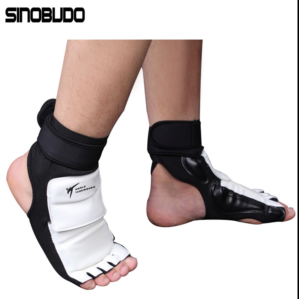 Taekwondo pu wt fothandskar skyddsutrustning karate ankelskydd stöd slåss kickboxning fotskydd skydd fotstrumpor