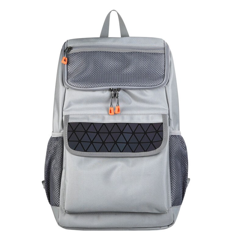 Holografischer streetstyle-rucksack mit reflexionen, unisex-hip-hop-rucksack, trendiger schulrucksack für jungen, oxford- #39 -reiserucksack: Grau