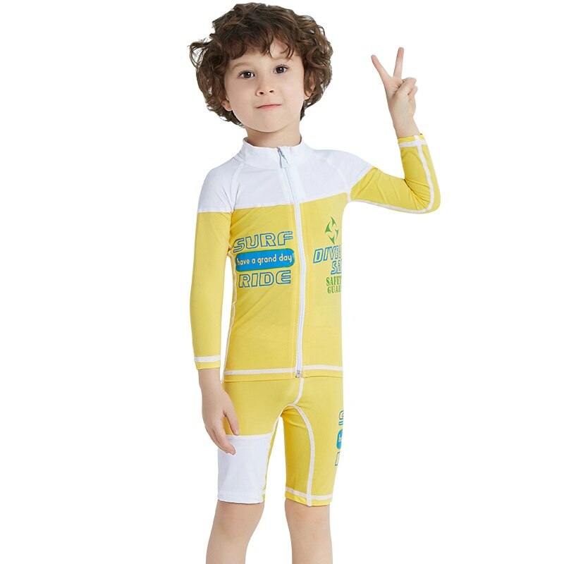 Wetsuits Kinderen Een Stuk Zwemmen Draagt Duikpakken Korte Mouwen Jongens Meisjes Surfen Kinderen Rash Guards: A4 / XXL