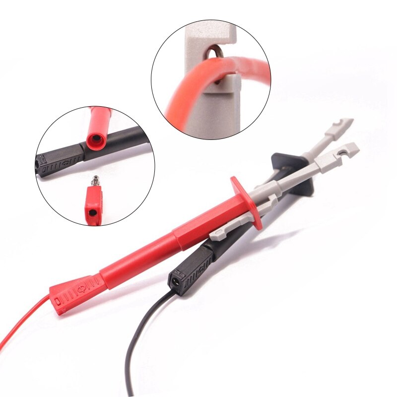 D55F 2 Stuks Elektronische Draad Piercing Sonde Clip Isolatie Piercing Test Clip Auto Repareren Multimeter Testen Tool