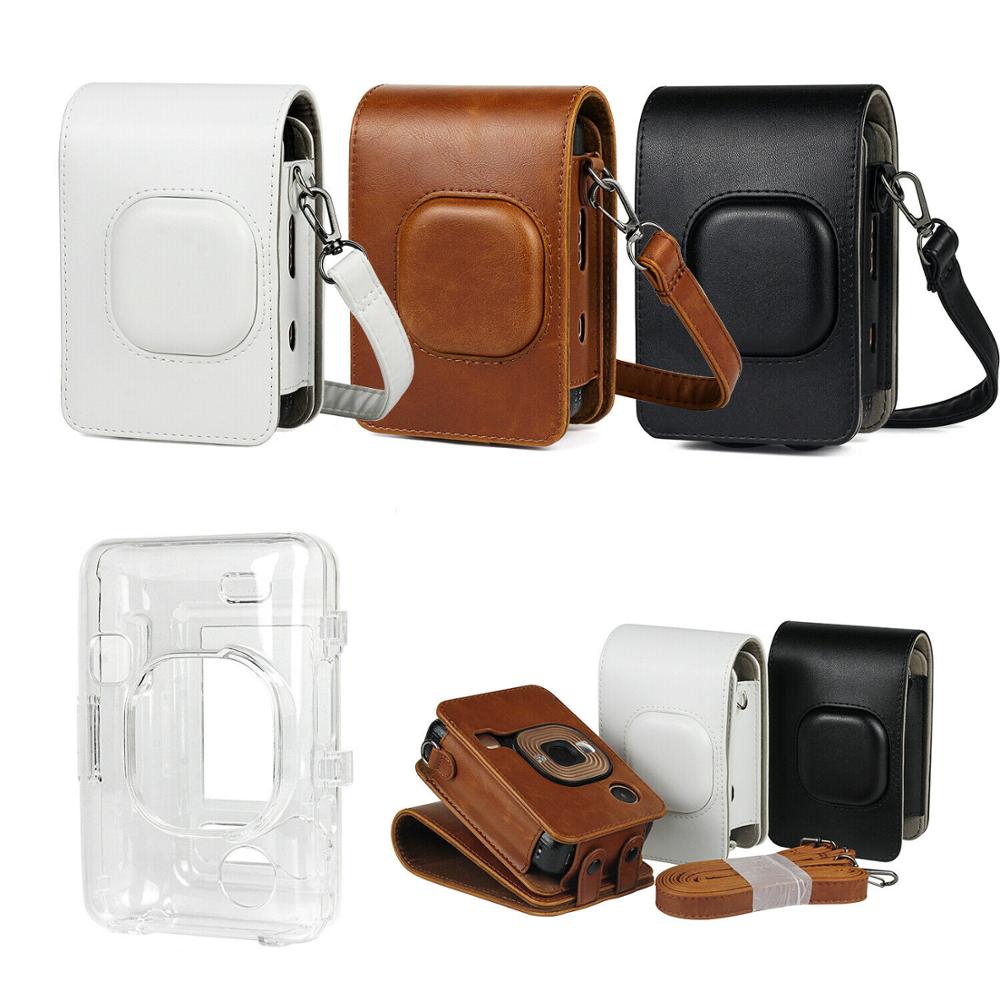 Für Fujifilm Instax Mini Liplay Hybird sofortig Film Kamera Tasche fallen PU Leder retro Schwarz Braun Weiß Tragen Abdeckung Schulter Taschen