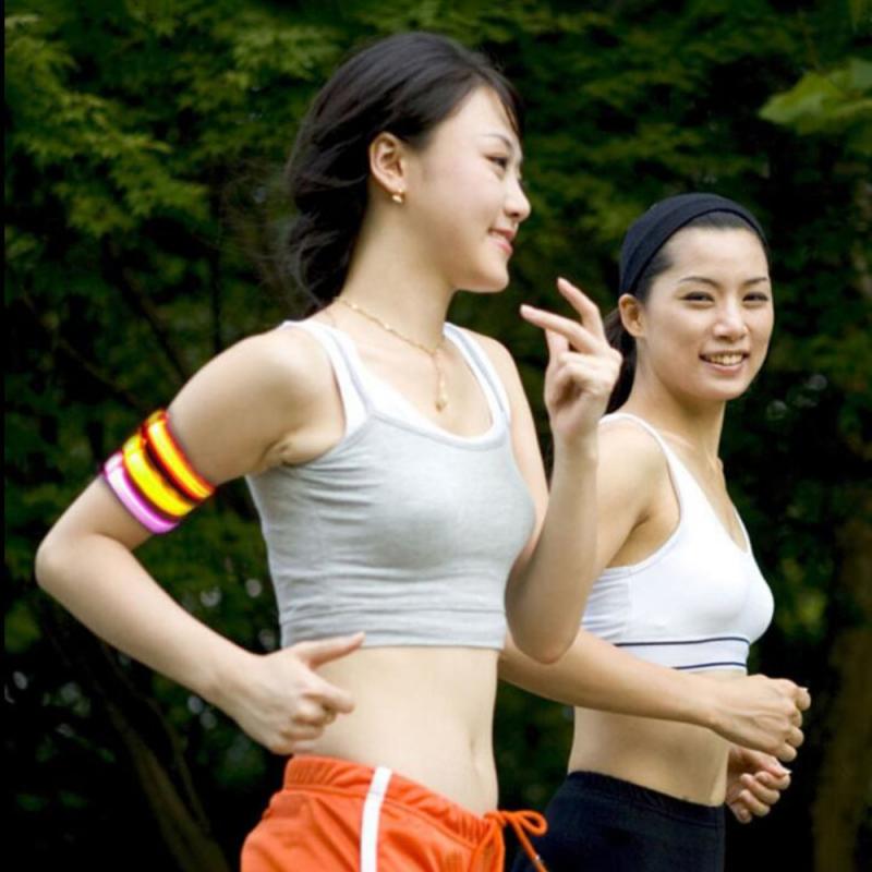 LED Safety Reflective Belt Warning Light Outdoor Night Jogging Walking Cycling Running Biking Arm Band Wristband Flashing Belt