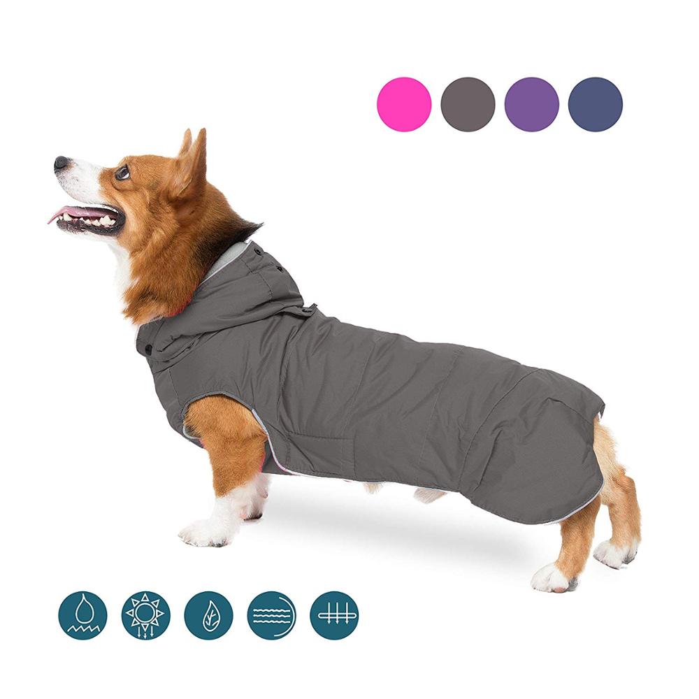 Autumn Winter Pet Clothes For Dog Waterproof Hooded Jacket For Dogs Warm Outdoor Jacket For Chihuahua Small Medium Dogs: gray / L