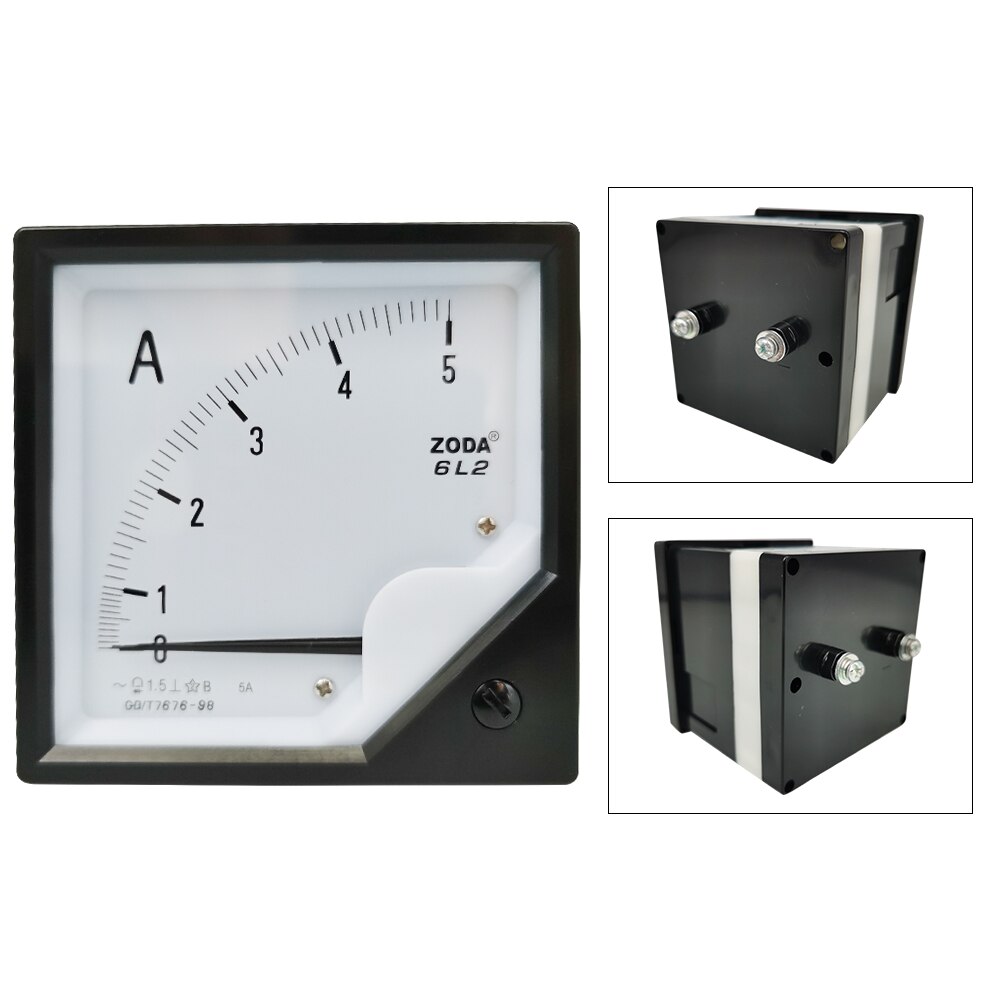 1PC 6L2-A 5A 10A 15A 20A 30A AC Direct Analog Meter Panel AMP Current Ammeter Gauge Pointer Ammeter 80*80MM Amperimetro AC