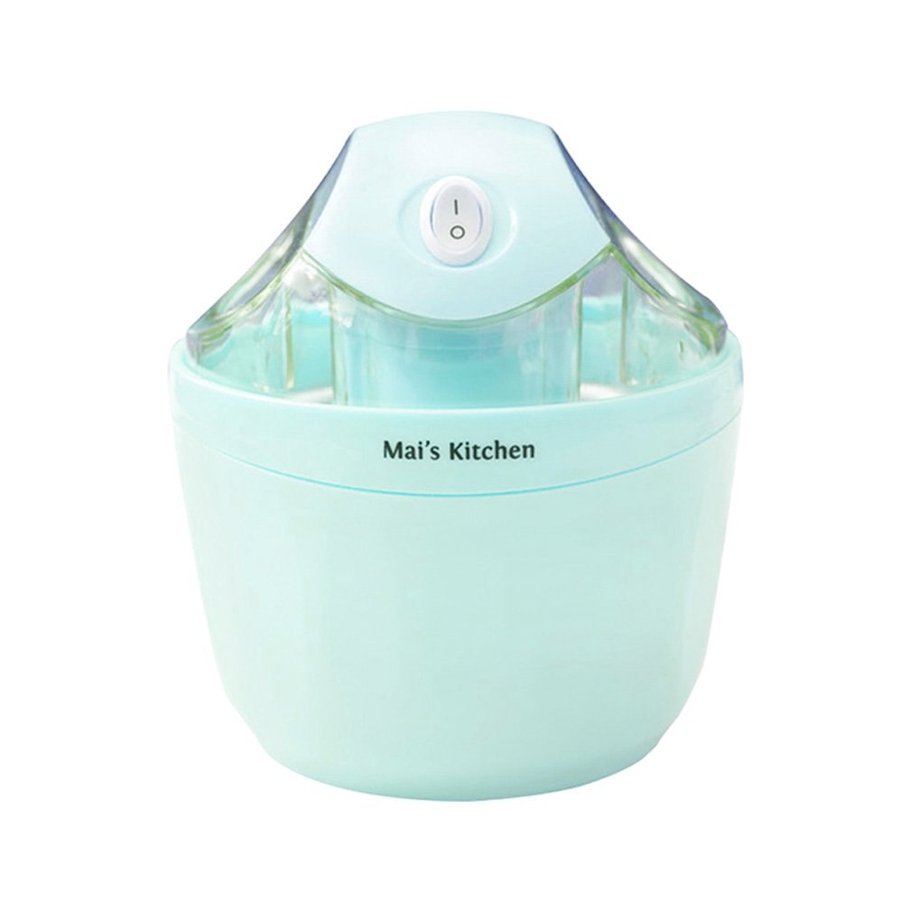 Mini Portable Ice Cream Machine 500ML Home Automatic DIY Ice Cream Machine Dessert Maker Tool: Green