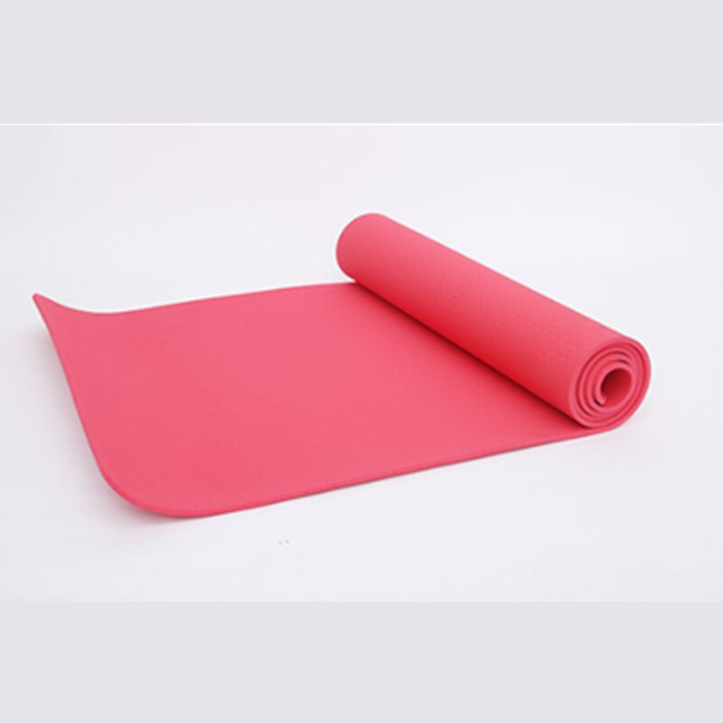 183*61*8Mm Yoga Mat Tpe Pad Voor Fitness Grote Gym Oefening Apparatuur Voor Pilates Trainning Sport accessoires Yoga Mat Tas Paars: Red