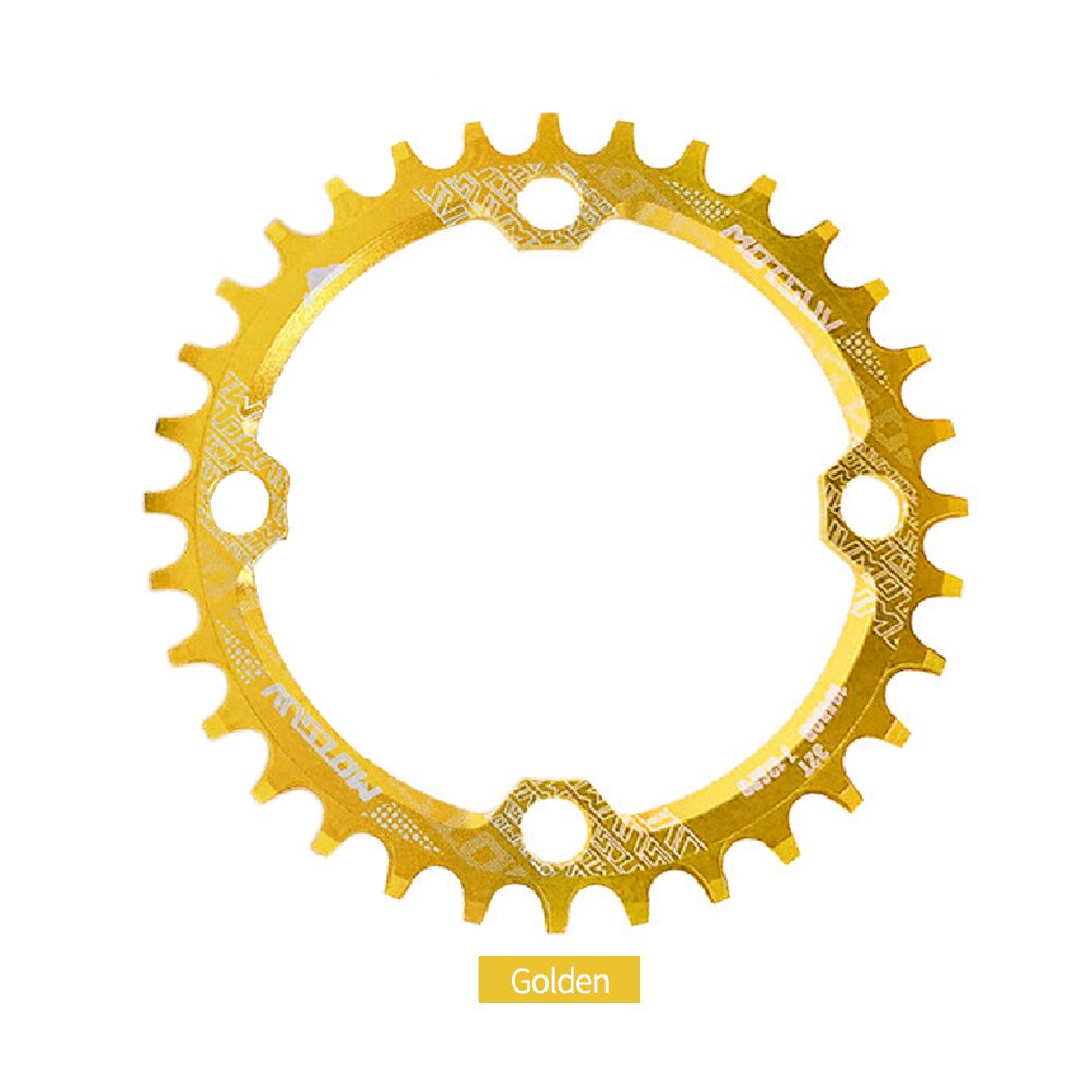 Ronde 104 bcd fietskettingblad 32t 34t 36t mtb kettingblad fietsonderdelen fietsuitrusting 104 bcd fietskettingblad: Geel / 36t